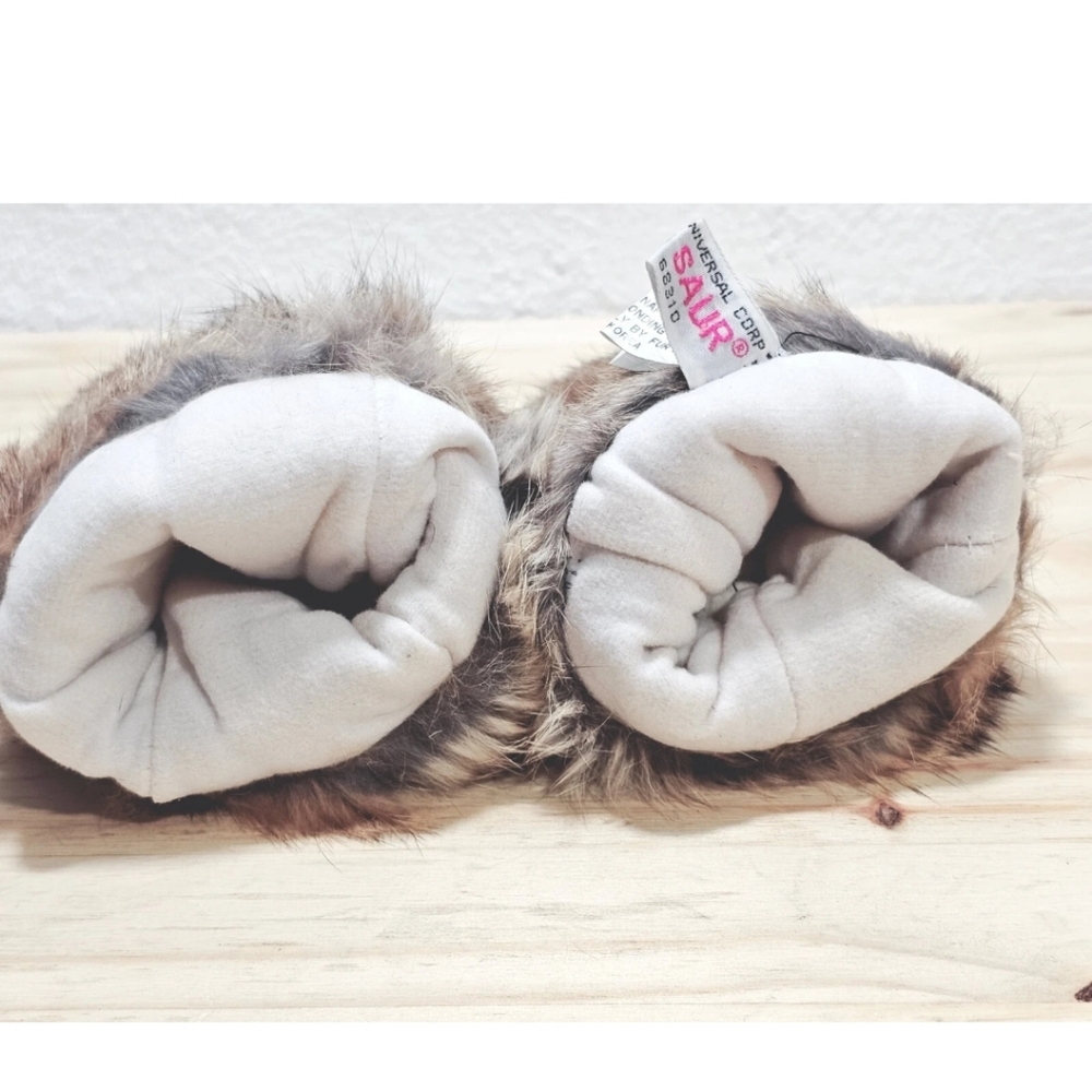 Beaver Universal King Saur Men's Fur Mittens Leather Palm 9" - Picture 10 of 10